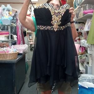 Rhinestones black brand new formal dress